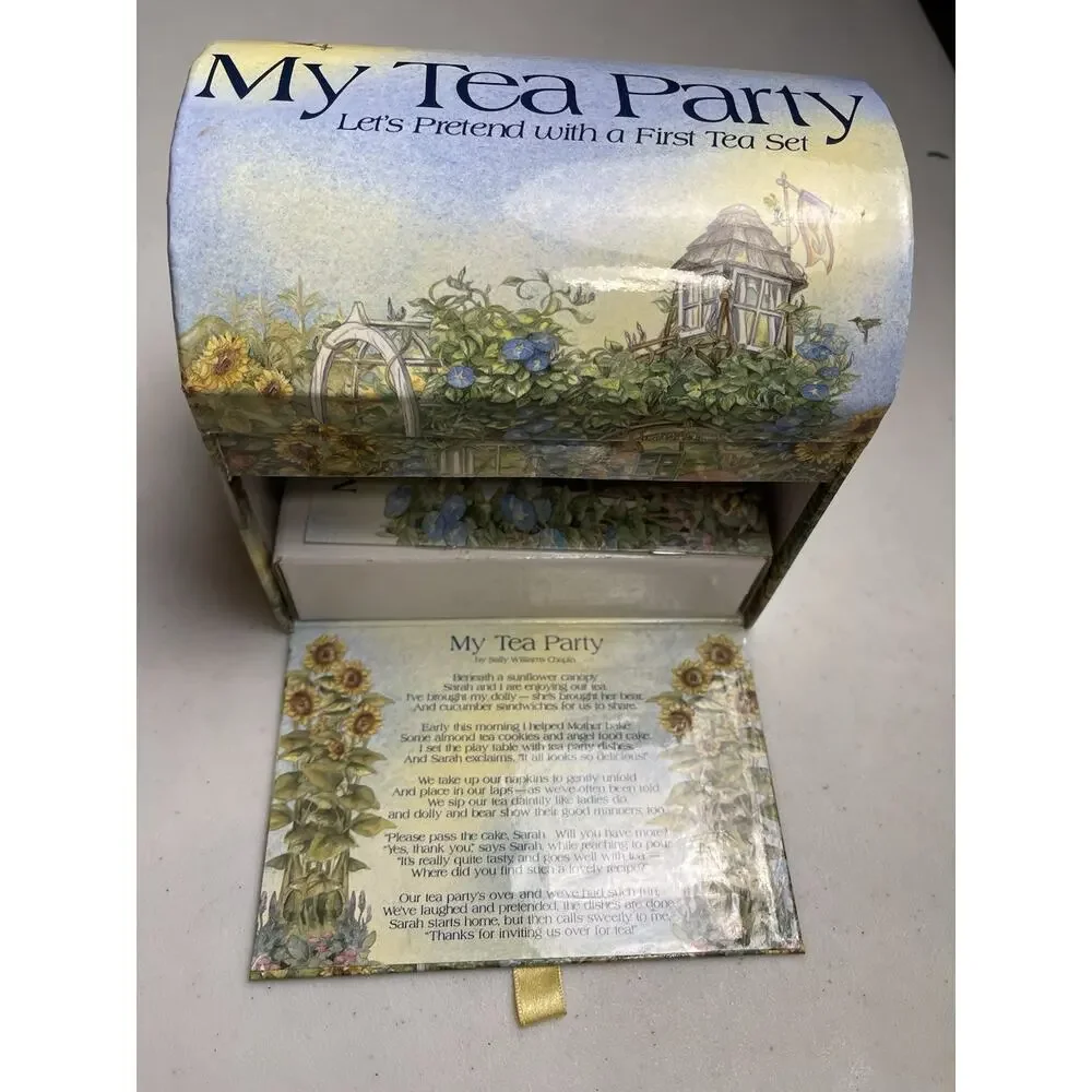 Vintage Kim Jacobs My Tea Party Ceramic Set Morning Glory House Miniature New